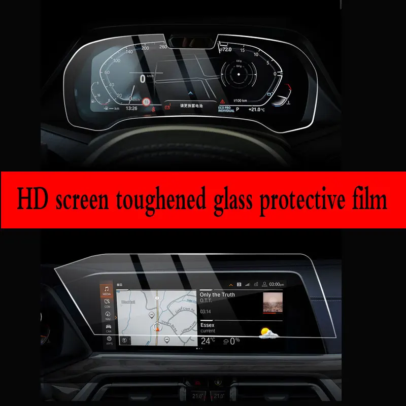 

For BMW X5 X6 X7 G05 G06 G07 2019 2020 Tempered Glass Car GPS Navigation Screen Protector Film car accessories