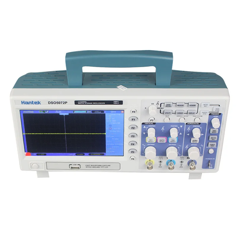 Hantek DSO5202P DSO5102P DSO5072P راسم الذبذبات للتخزين الرقمي 2-قناة 70 ميجا هرتز-200 ميجا هرتز عرض النطاق الترددي 1GSa/S 40K TFT USB تخزين