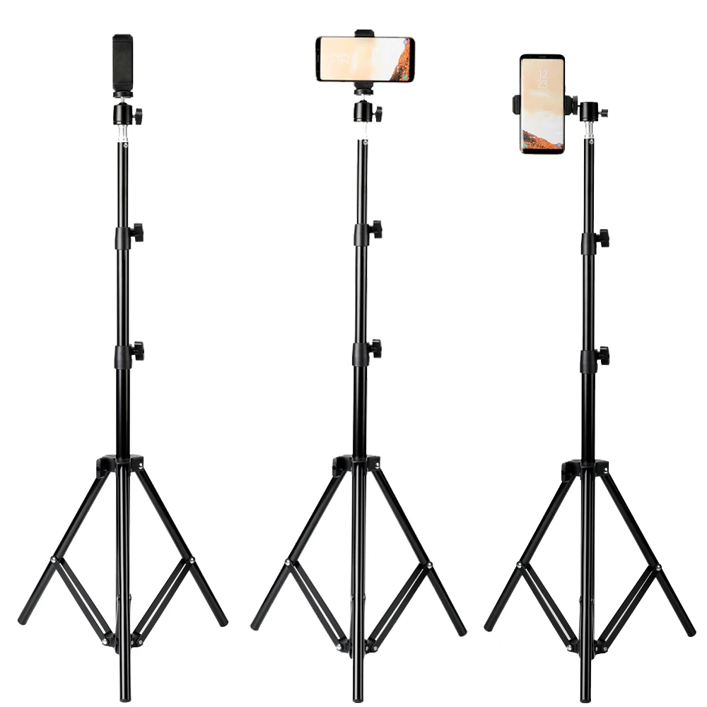 Aluminum Tripod For Iphone 16 12 13 14 15 Pro Max Xiaomi Huawei Cell Phone Live Photography Selfie For Tik Tok Vlog Video Camera