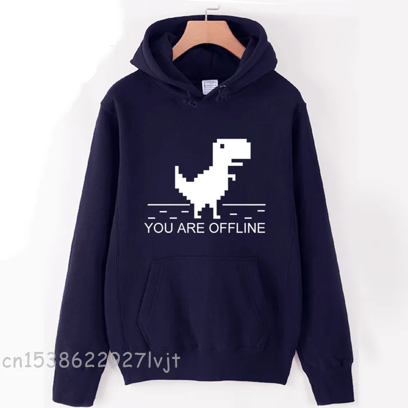 Male Hoodies Sweatshirts Heavyweight Hoodie The Internet Is Broken So I'm Outside Today You Are Offline Tee Shirt