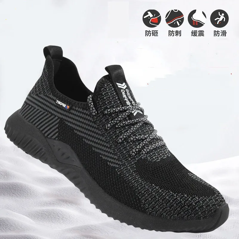 Safety Shoes Men Women Steel Toe Boots Indestructible Work Shoes Lightweight Breathable Composite Toe Men EUR Size 36-48