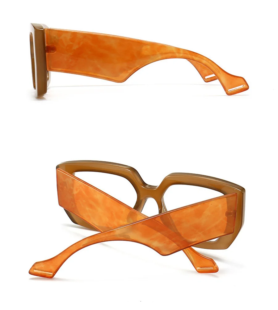 Neue Fashion Square Frauen Brille Rahmen Luxus Klar Anti-Blu-Ray Frühling Scharnier Breite Beine Brillen Männer Optische Polygon rahmen – Detail 16