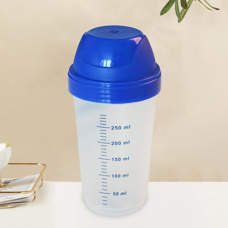 Creative Milkshake Protein Powder Mixing Bottle Transparent Shaker Bottle Practical Water Bottle Shake Cup About 300ml Drinkware