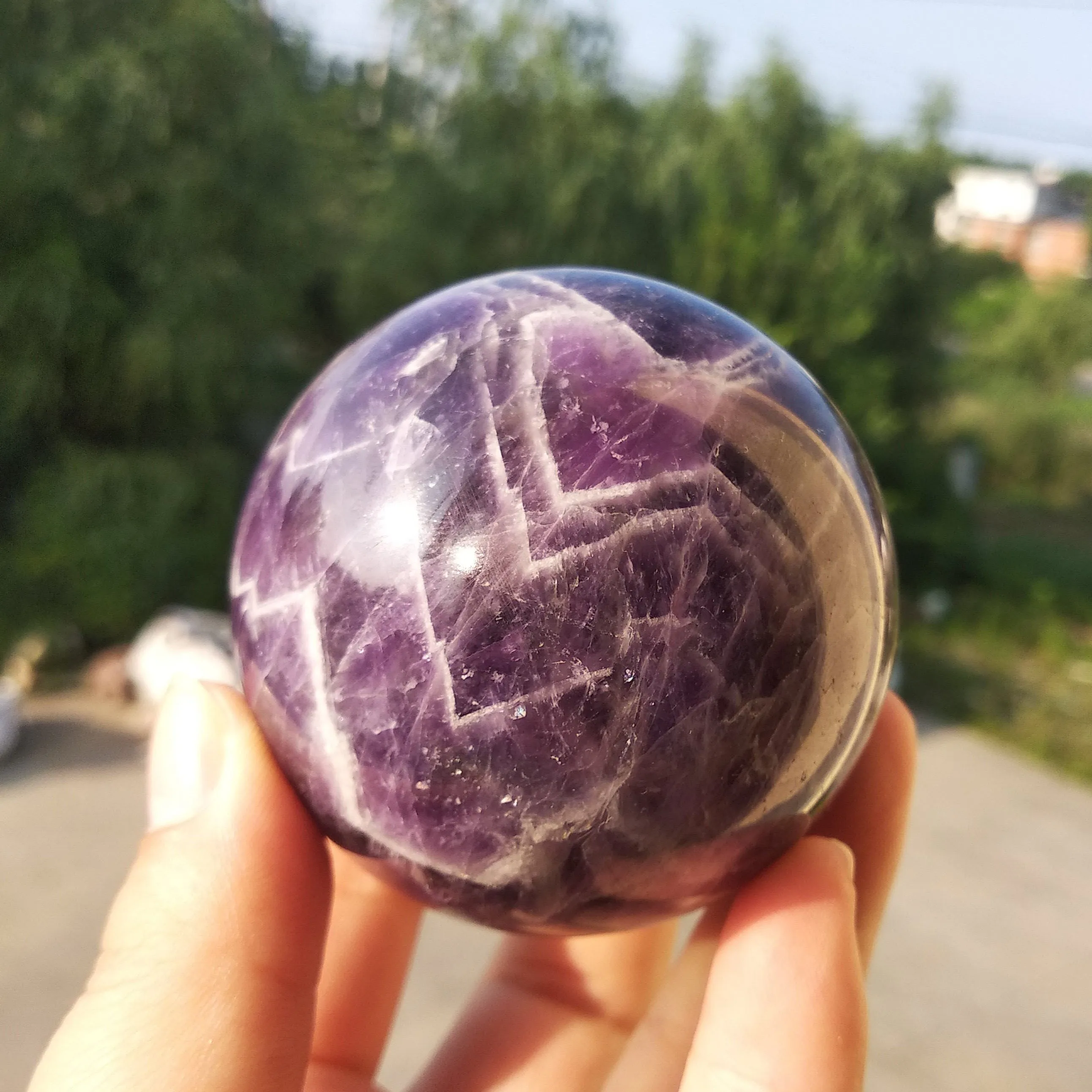 

1Pc Healing Natural Dream Amethyst Quartz Sphere Pretty Crystal Ball For Decoration Gift Collection