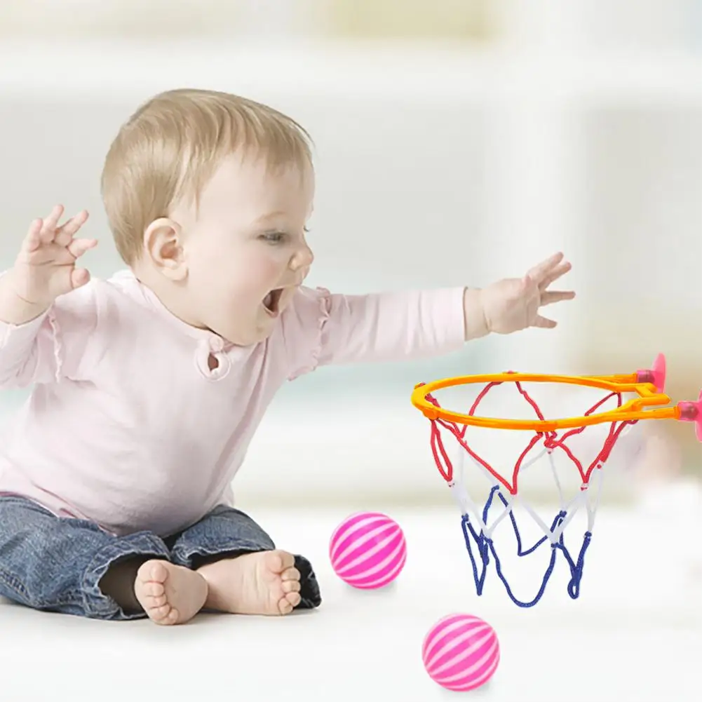 Toddler Bath Toys Kids Shooting Basket Bathtub Water Play Set For Baby Girl Boy With 2 Mini Basketballs Funny Shower Toys Random