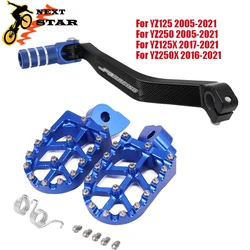 Motorcycle CNC Footpeg Pegs Shifter For YAMAHA YZ85 YZ125 YZ250 125X YZ250F YZF WRF 250 450 YZF250 WRF250 WR450F 2005-2020 2021