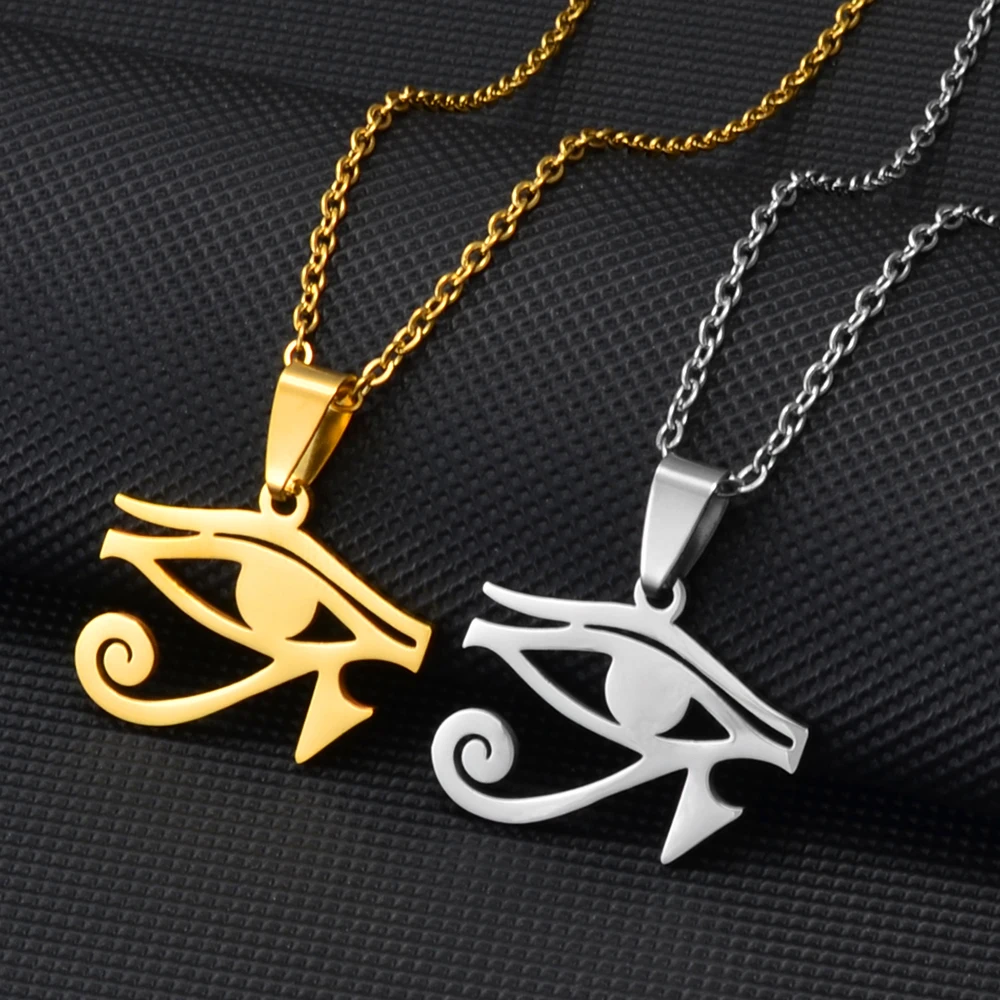 Anniyo Ancient Symbol Egypt Eye Pendant Necklaces African Amulet Jewelry Egyptian Charms Accessories  @269121