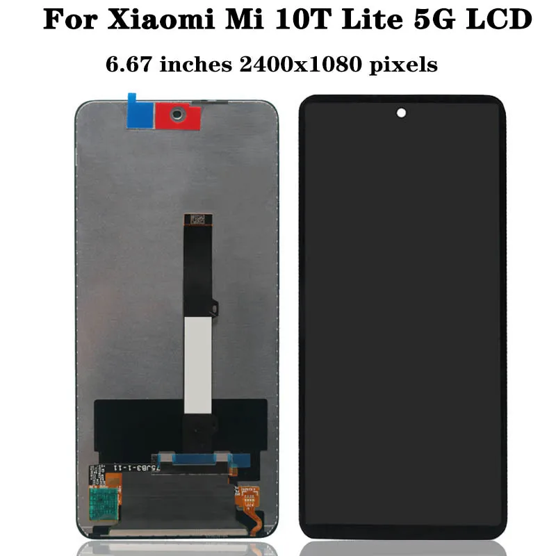 Testowany wyświetlacz 6,67 cala dla Xiaomi Mi 10T Lite 5G LCD 10-dotykowy ekran dla Mi 10T 10 T Lite 5G M2007J17G Wymiana wyświetlacza