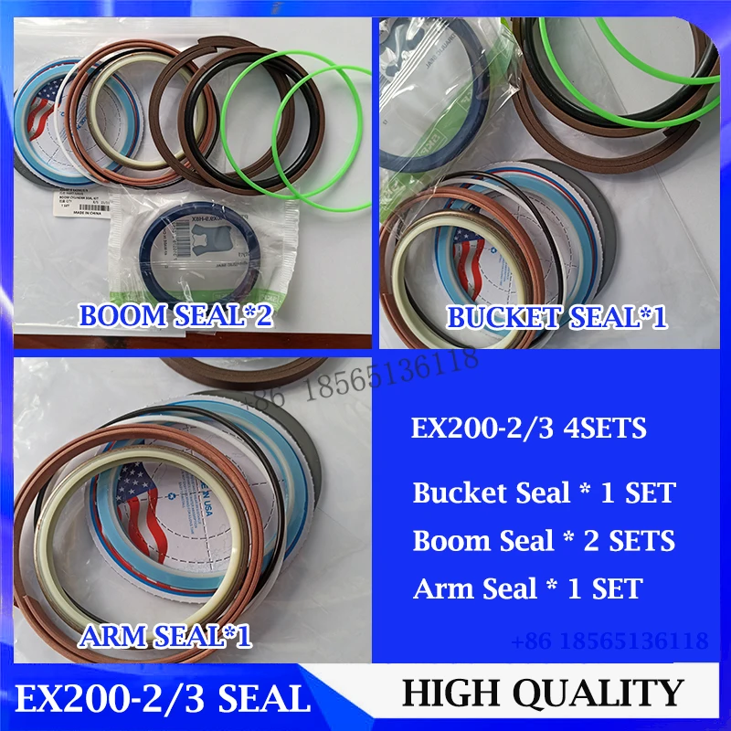 

EX200-2 EX200-3 Arm Boom Bucket Excavator Cylinder Seal kit for Hitachi EX200-2/3 High Quality Hydraulic Oil Seal