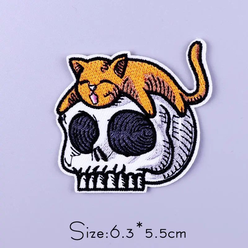 Cartoon Tier Eisen Auf Patch Auf Kleidung Gestickte Patches Für Kleidung Thermoadhäsive Patches Katze Dinosaurier Patch Kleidung Abzeichen – Detail 14