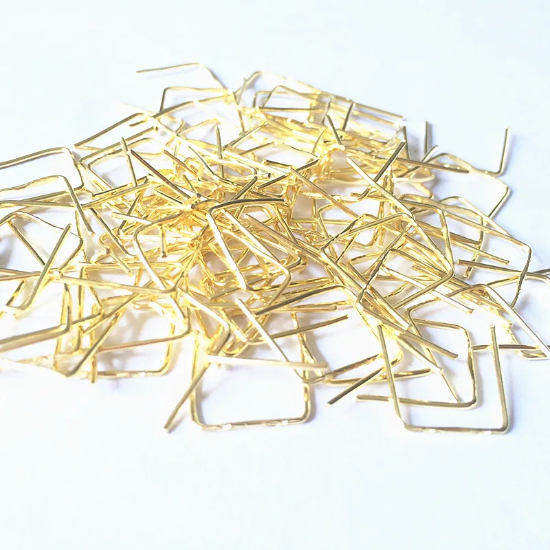 300pcs/lot 12mm Gold Hooks For Bead Curtain Accessories Lighting & Curtain Metal Connectors For Chandelier Pendant