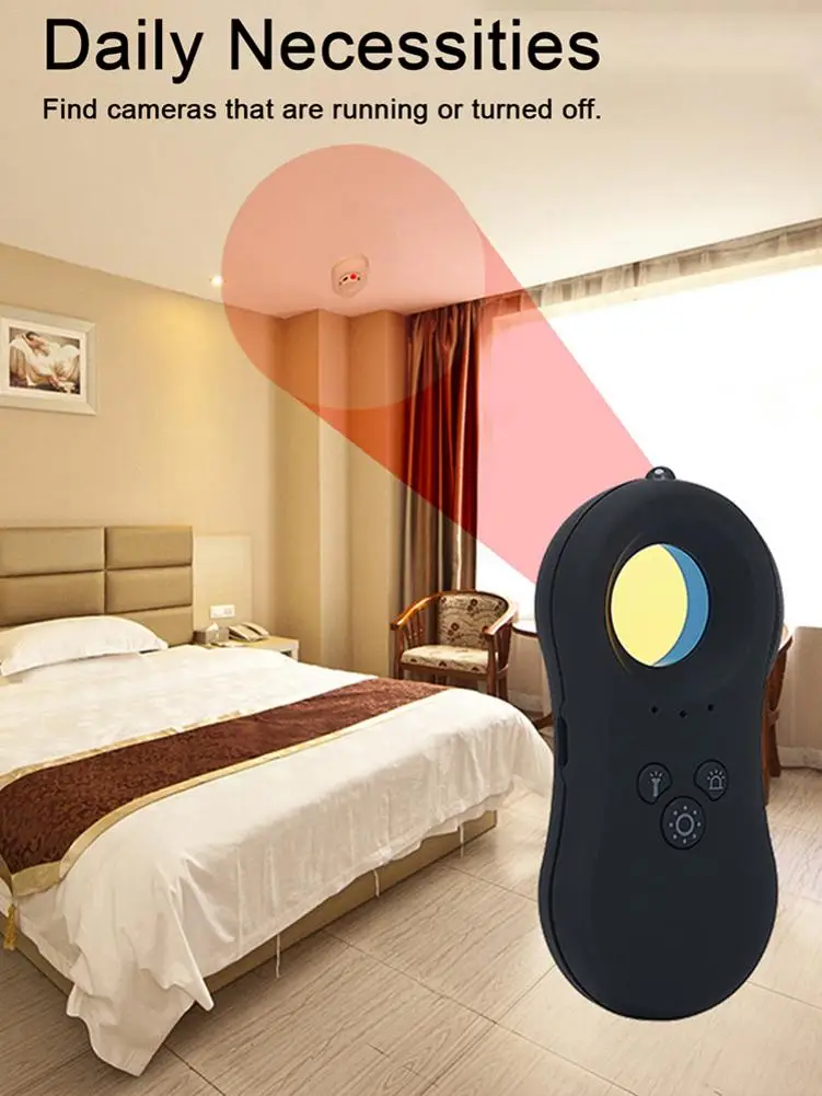 كاميرا للكشف عن كاميرا خفية المحمولة الثقب عدسة خفية الكشف عن أداة مكافحة يبصر حماية الأمن مع عرض الأشعة تحت الحمراء