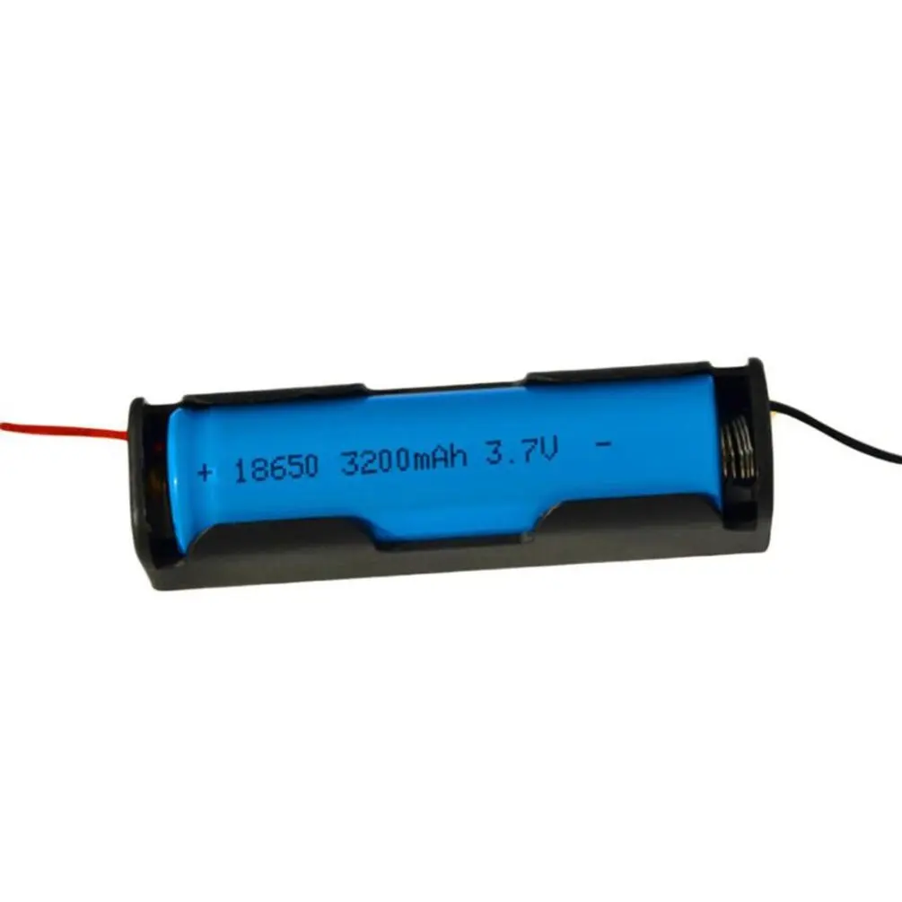 1pc 18650バッテリーホルダー収納ボックスケースポータブル電源スロット電池容器電子コンポーネント6 "リード接続