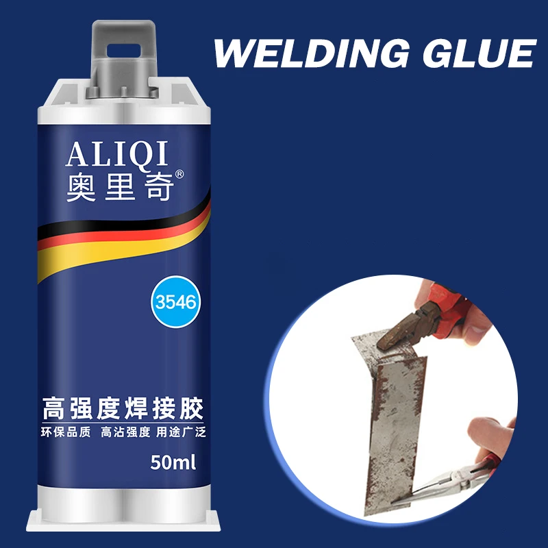 Colla adesiva per saldatura super resistente, liquido multiuso, strumenti di incollaggio per metallo, plastica, legno, ceramica, colla riparatrice, 50 ml