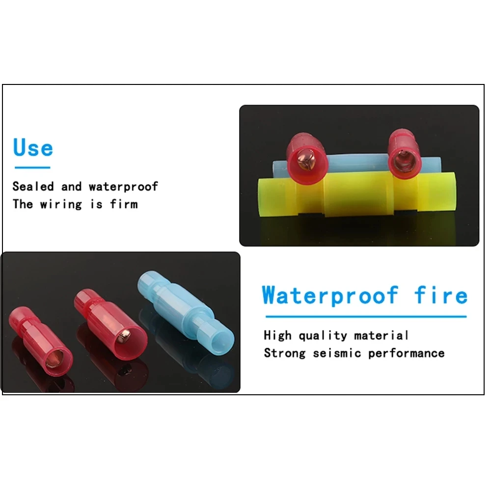 Translucent Bullet Terminals Crimp Connector Female Male Insulating Joint Wire Connector Electrical Crimp Terminal FRFNY+MPFNY
