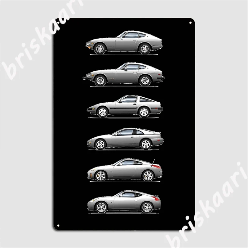 Fairlady Z 240z 280zx 300zx 350z 370z Evolutions Car Metal Signs Cinema Garage Living Room Plaques Custom Tin sign Posters