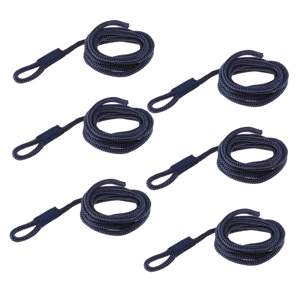 6PCS Boat Fender Line Double Braided Fender Line Marine Mooring Line For Yacht Boat Accessories Marine 6mm*1.5M