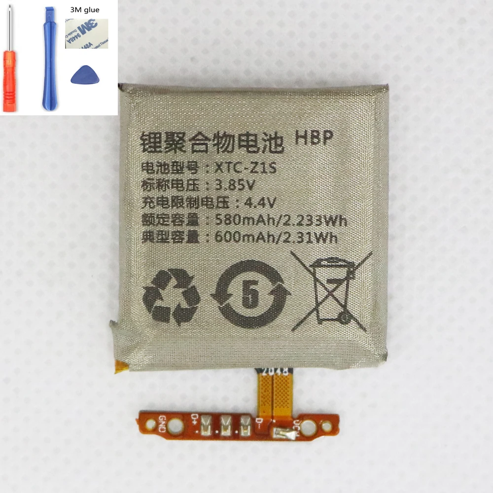 

ISUNOO 3.85V 580mAh Battery for XTC-Z1s Smart Watch Battery With Repair Tools