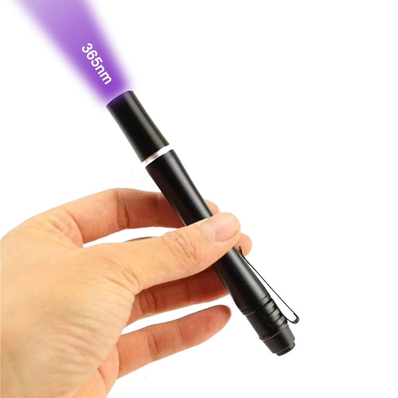 TOPCOM High Quality Aluminum Alloy UV Pen Flashlight Mini Pocket 365nm 395nm LED UV Torch For Money Detect