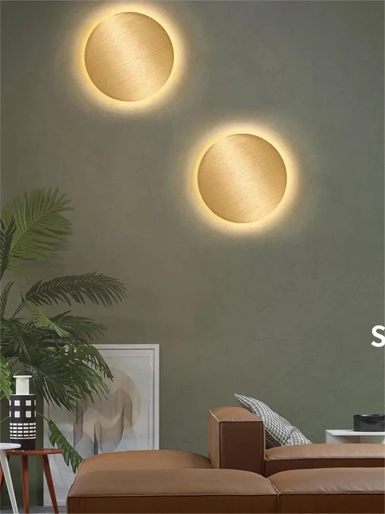 

Indoor LED Wall Lamp, Silver and Gold Aluminum, Living Room Decoration, Home Lighting, Loft Stair Light, 12W, AC85-265V