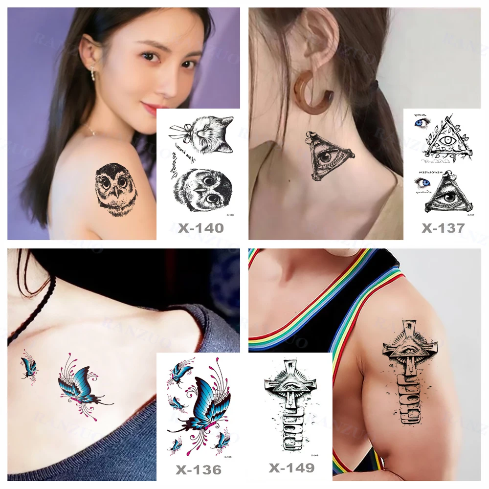 Temporary Tattoo Stickers for Kids Cute Art Fashion Fake Tattoo Small Stickers Tattoo Fingers Neck Tattoo Small Letters Stickers