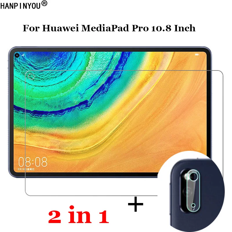 

2-in-1 Front Tempered Glass For Huawei MatePad Pro / 5G 10.8" MRX-W09 Soft Camera Lens Protection Film Screen Protector Guard