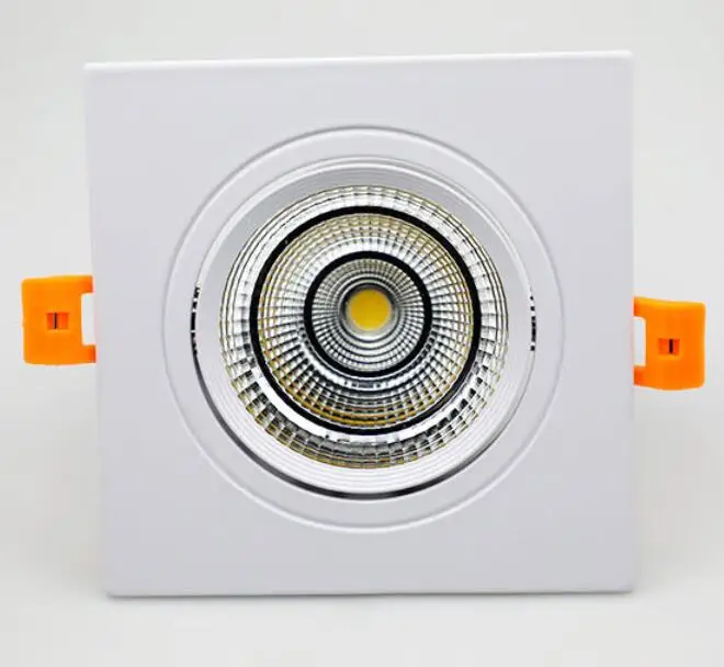 

square Dimmable Led downlight light COB Ceiling SpotLight 3W 5W 7W 10W 12W 15W LED ceiling recessed Lights Indoor Lighting