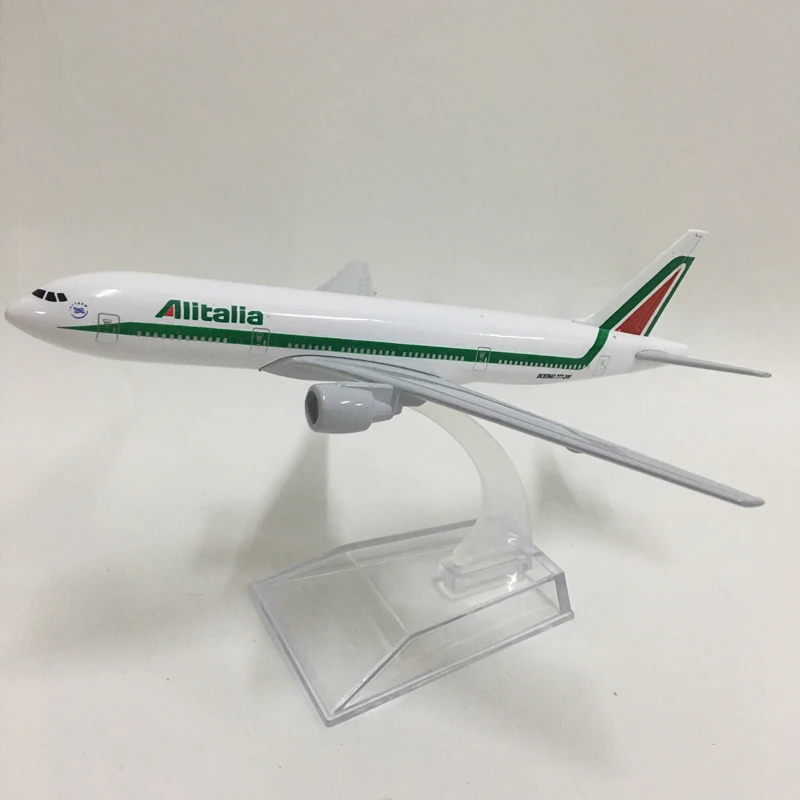 JASON TUTU 16cm Alitalia Boeing 777 Plane Model Airplane Model Airplanes Aircraft Model 1:400 Diecast Metal planes toy