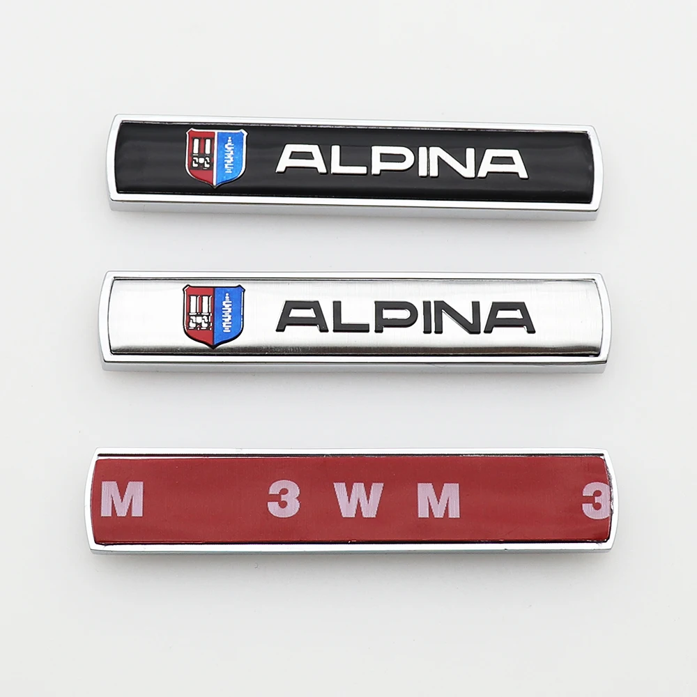 1PC 3D Metal ALPINA Logo Car Fender Side Sticker Tail Badge Creative Decoration Rear Trunk Emblem Styling Auto Accessories