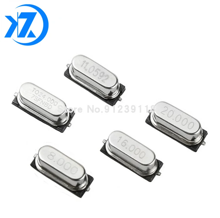 10pcs HC-49SMD crystal HC-49S 9.8304MHZ 9.84375M 10MHZ 11.0592MHZ 12MHZ 12.288MHZ 14.318M 14.7456MHZ 16MHZ 17.7344MHZ 18MHZ