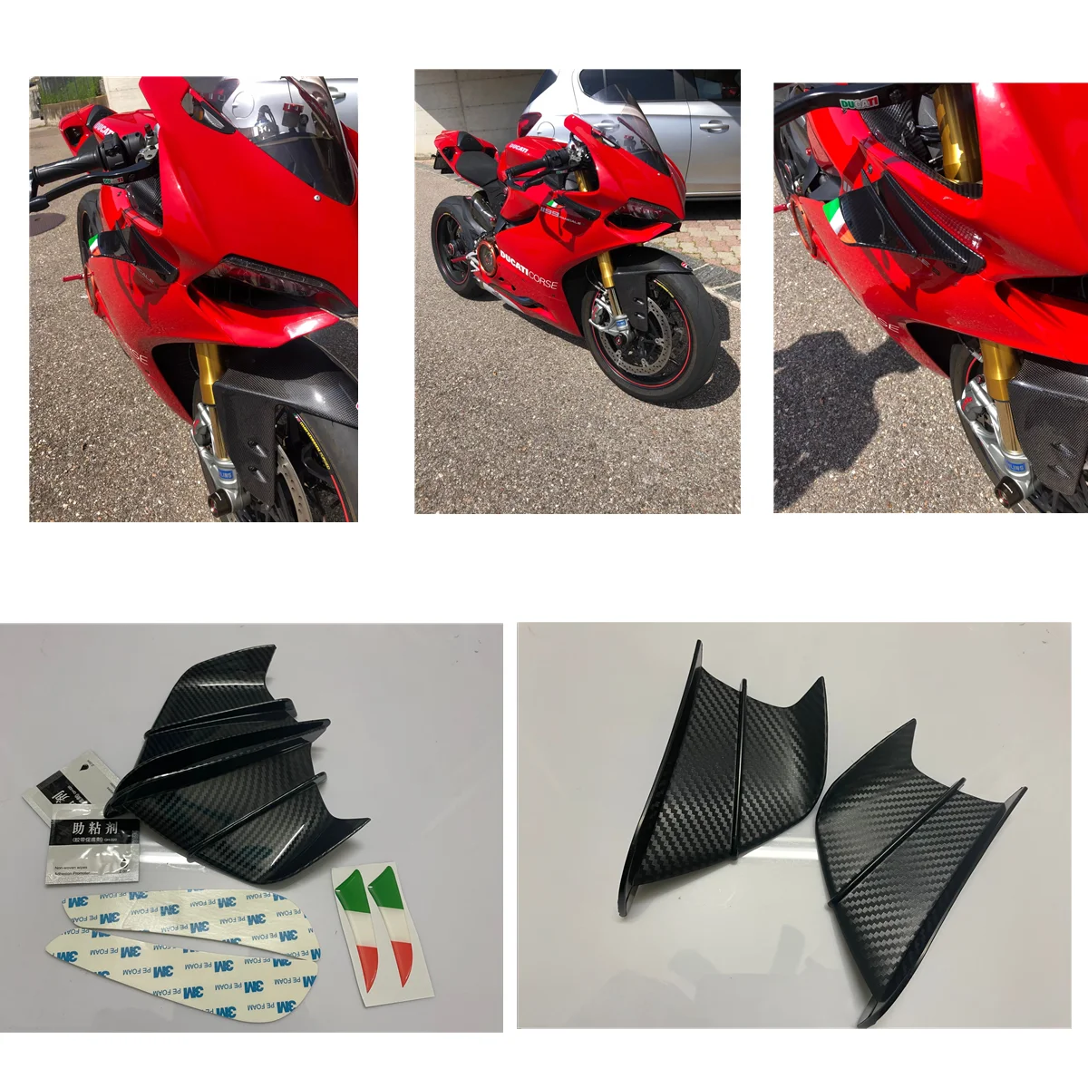 

Suitable for KAWASAKI NINJA250 NINJA300 NINJA400 NINJA600 650 modified motorcycle fixed wind wing spoiler cover accessories