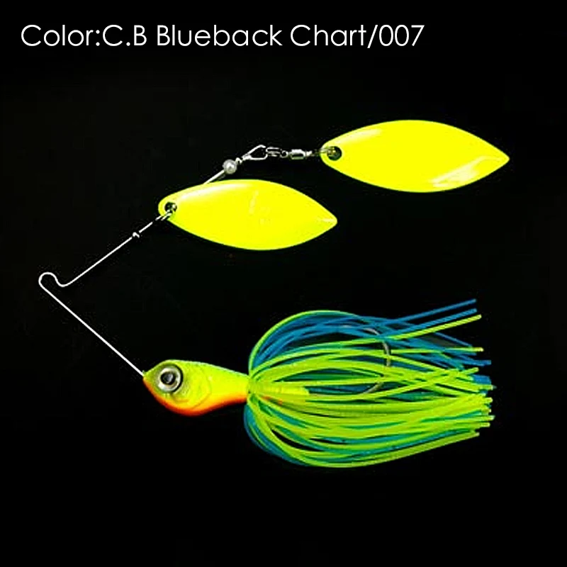 EliteLure CF-S 10g/14g Fishing Spinnerbait Double-Leaves Sequin Spoon Wobblers Buzzbait Lure Fishing Tackle For Bass Baits