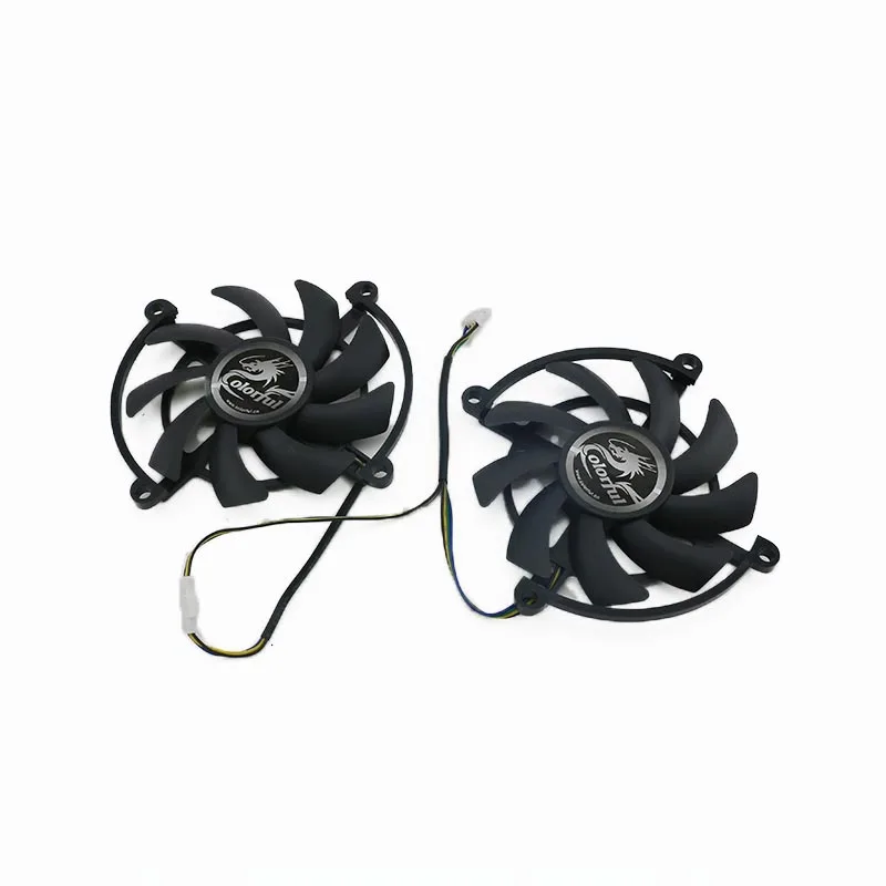 2pcs iGame GTX 1060 1070 Cooler Fan 4pin Replace For Colorful iGame S GeForce GTX1060 GTX1070 iGame U Video card Fans