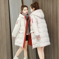 2026 Winter Women Jacket Coats Long Parkas Female Down Cotton Hooded Overcoat Thick Warm Jackets Windproof Casual Student Coat