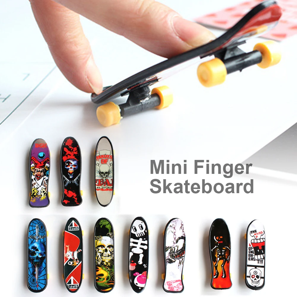 Children\'s Educational Fidget Toys Creative Fingertip Movement Mini Finger Skateboard Alloy Skate Boarding Kids Toy Random Color