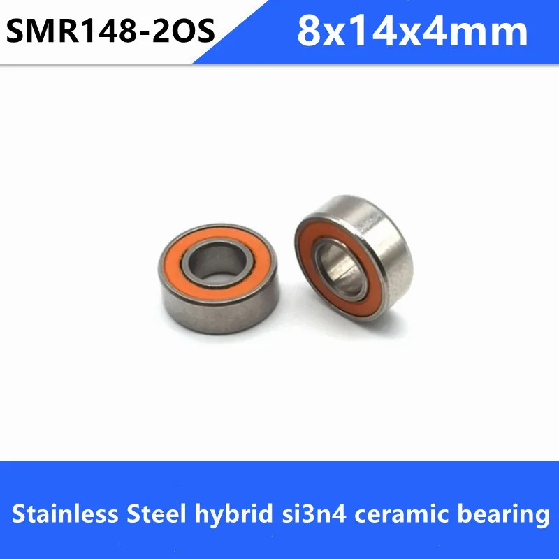 10/50pcs ABEC-7 SMR148-2RS SMR148-2OS CB 8x14x4 mm Stainless Steel hybrid si3n4 ceramic bearing fishing reel 8*14*4 MR148 RS