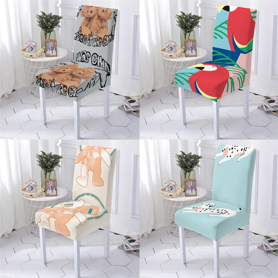 

Cartoon Animal Style Chair Covers Dining Room Covers For Armchairs Cover Of Chair Tiger Pattern Chairs Cover Home Stuhlbezug