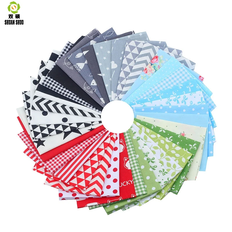 Shuanshuo Half Meter Cotton Twill Fabric Patchwork Tissue Cloth Of Handmade DIY Quilting Sewing Textile Material