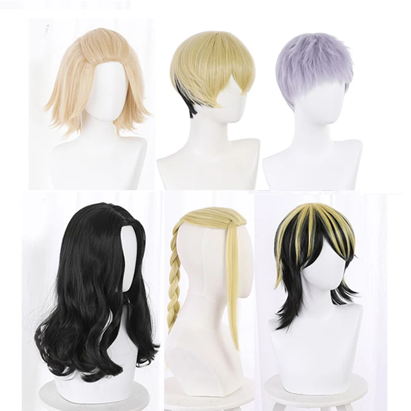 

Tokyo Revengers Wigs Manjiro Sano Ryuguuji Ken Chifuyu Matsuno Takashi Mitsuya Baji Keisuke Hanemiya Kazutora Anime Cosplay Wig