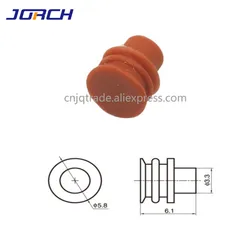 100pcs Blind Sealed waterproof 5.8mm automotive plug silicone rubber seal wire seals for auto connector Solid waterproof plug