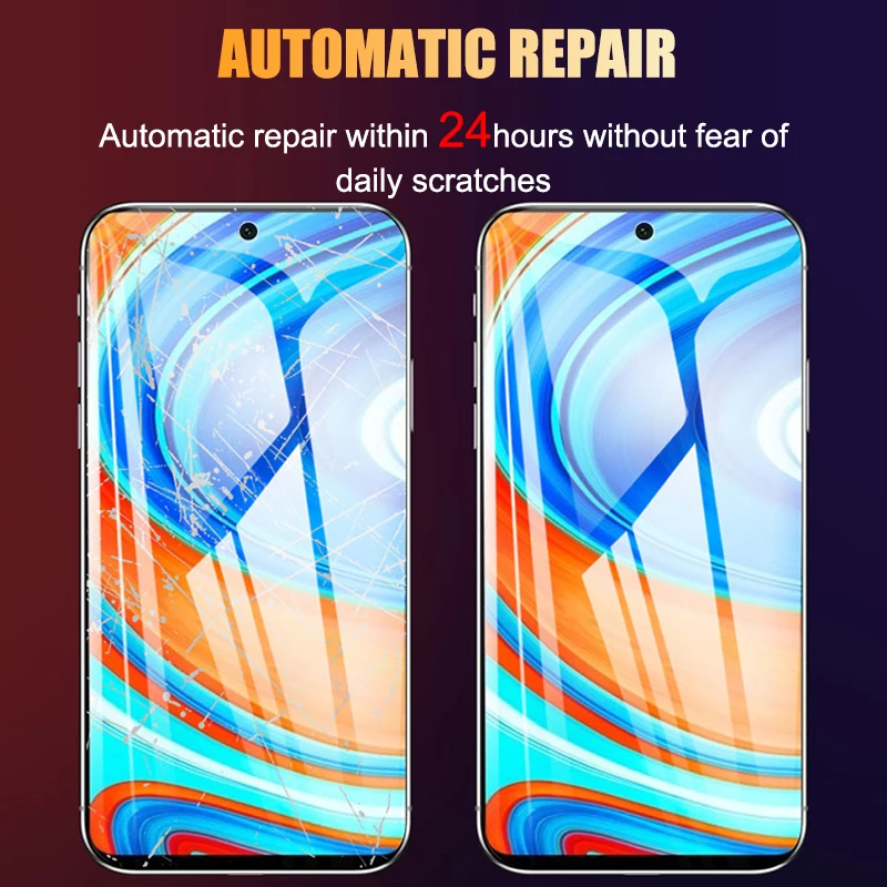 9D Hydrogel Film For Xiaomi Redmi 9 8 8A 10X Pro Screen Protector Redmi Note 9S 8 8T 9 Pro Max Safety Protective Glass