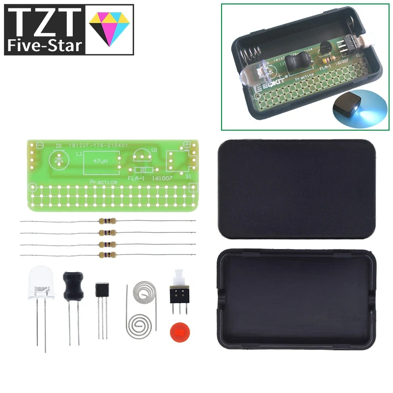 TZT 1/3PCS Großhandelspreis 1 Set FLA-1 Einfaches Taschenlampen-Kit DIY-Modul 1,5V 55x35x11,5mm Präzise für DIY-Kits – Detail 8