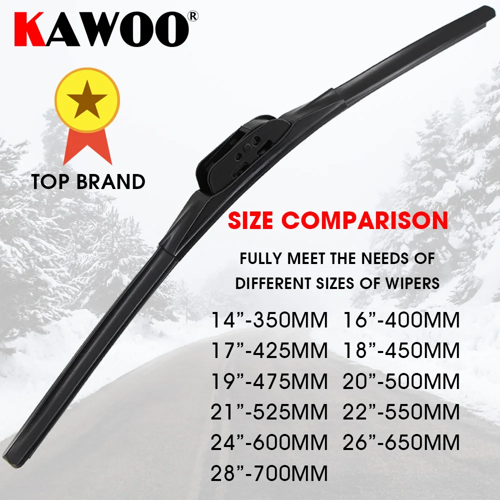 Winter Snow Car Wiper Blade U Hook Natural Rubber Windshield Windscreen Wiper 14\