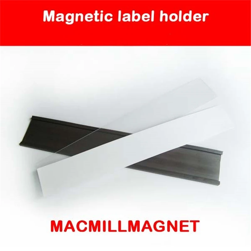 

20pcs Magnetic Label Holder Strip With PVC & Paper Rubber Magnets C Profile Magnetic Strip Label Width 20mm 25mm 30mm Available