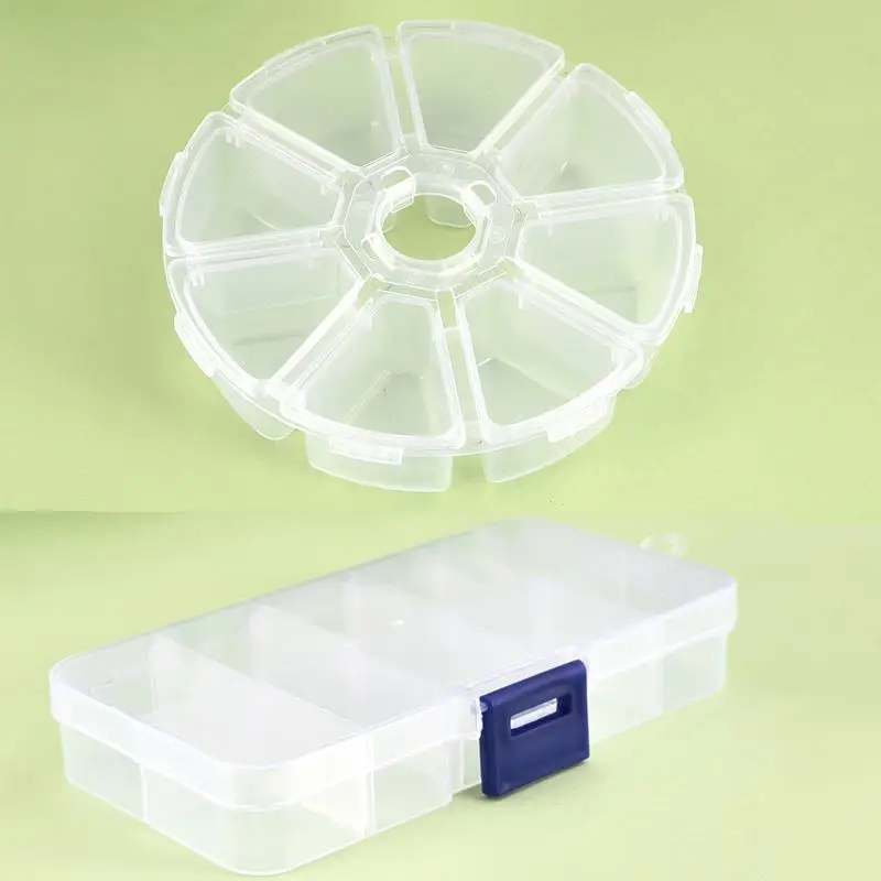 New Transparent Plastic Large Capacity Jewelry Holder Ring Earring Organizer Box Portable Easy Take Storage Container