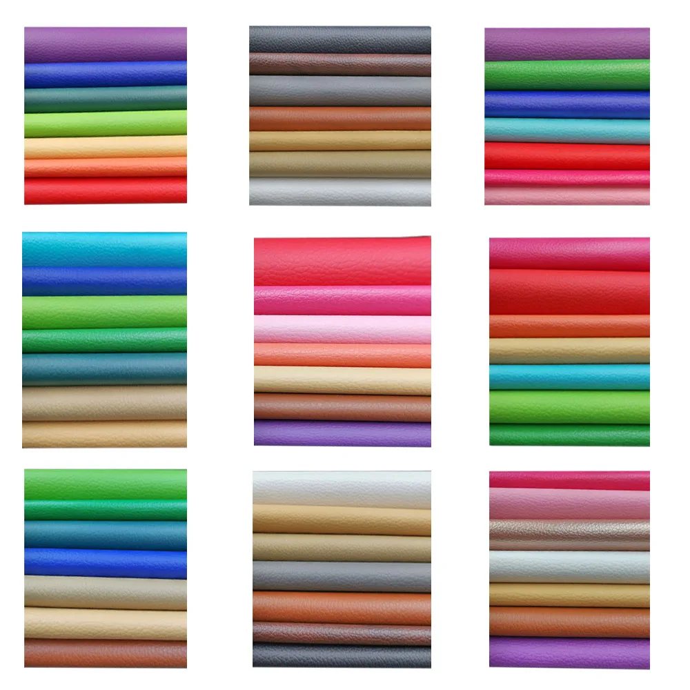 7 sztuk hurtownie Litchi PU Faux Leatherette Sweing tkanina skórzane prześcieradła syntetyczne torba z kokardką DIY kolczyk ręcznie robione dekoracje 20*15cm