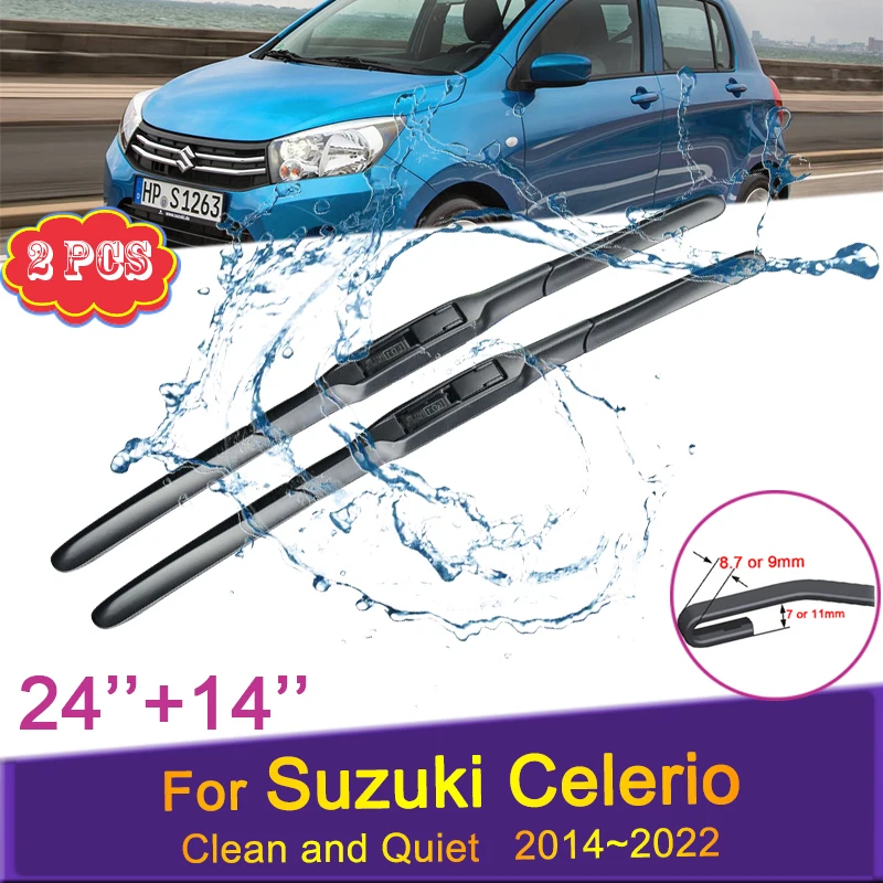 

Car Wiper Blades for Suzuki Celerio Cultus 2014 2015 2016 2017~2022 Front Windshield Frameless Snow Scraping Rubber Accessories