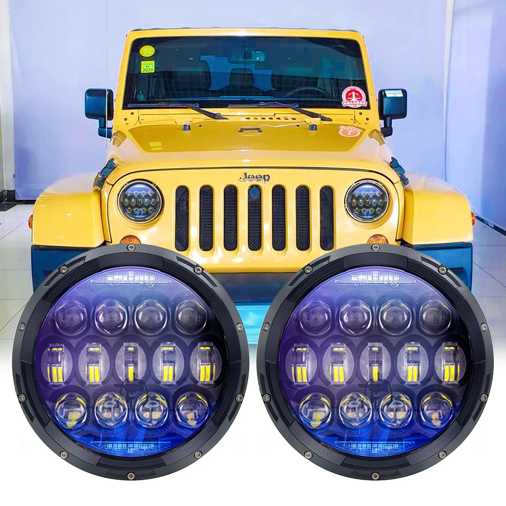 

7Inch Round LED Headlight 130W 7" Round Projector Headlamp For Jeep Wrangler Hummer h1 h2 lada niva 4x4 Truck Suzuki Samurai