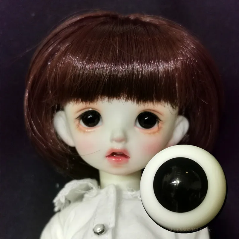 Soft Pottery Doll Simulation Eyeball 6/10/14mm OB11 Doll Black Glass Eyeball Clay DIY Doll Can Turn Simulation Eye