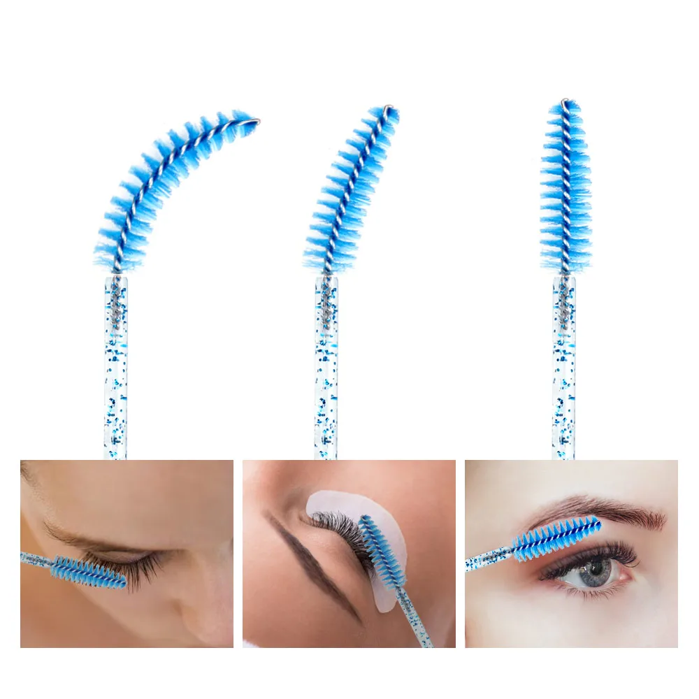 50pcs Makeup Brushes Disposable Mascara Wands Eyebrow Applicator Spoolers Eye Lashes Cosmetic Brush Eyelash Borstel Spoolie Tool